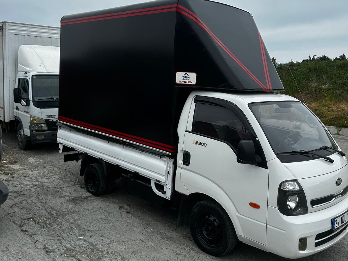Kia K2500 kamyonete özel ölçü branda tente uygulaması